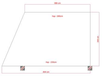 Espace/zone stockage 5,00/3,65x3,00x(h)2,3/2,8