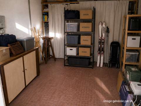 Stockage meubles objets cartons