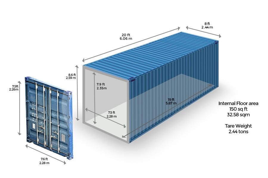 Box de stockage, 20 pieds, kc 20. L6