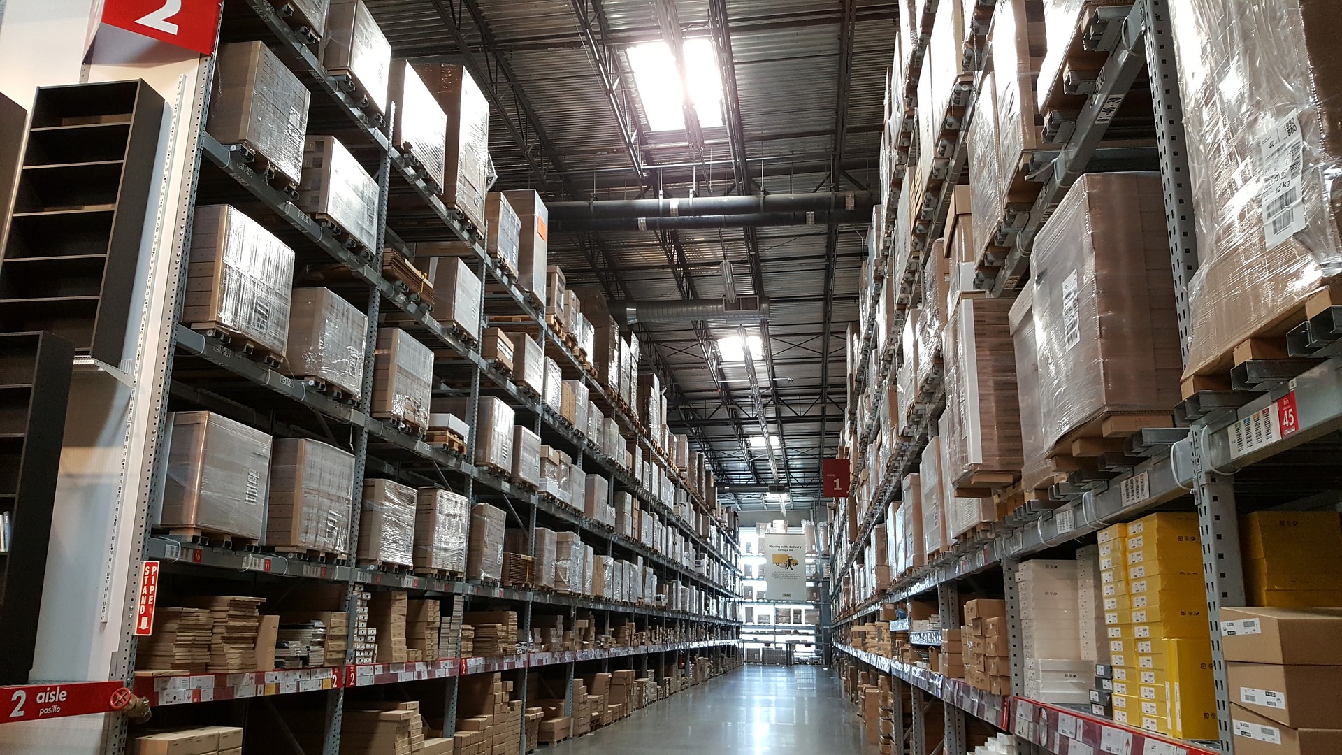 Stockage Palettes dans un entrepôt sécurisé