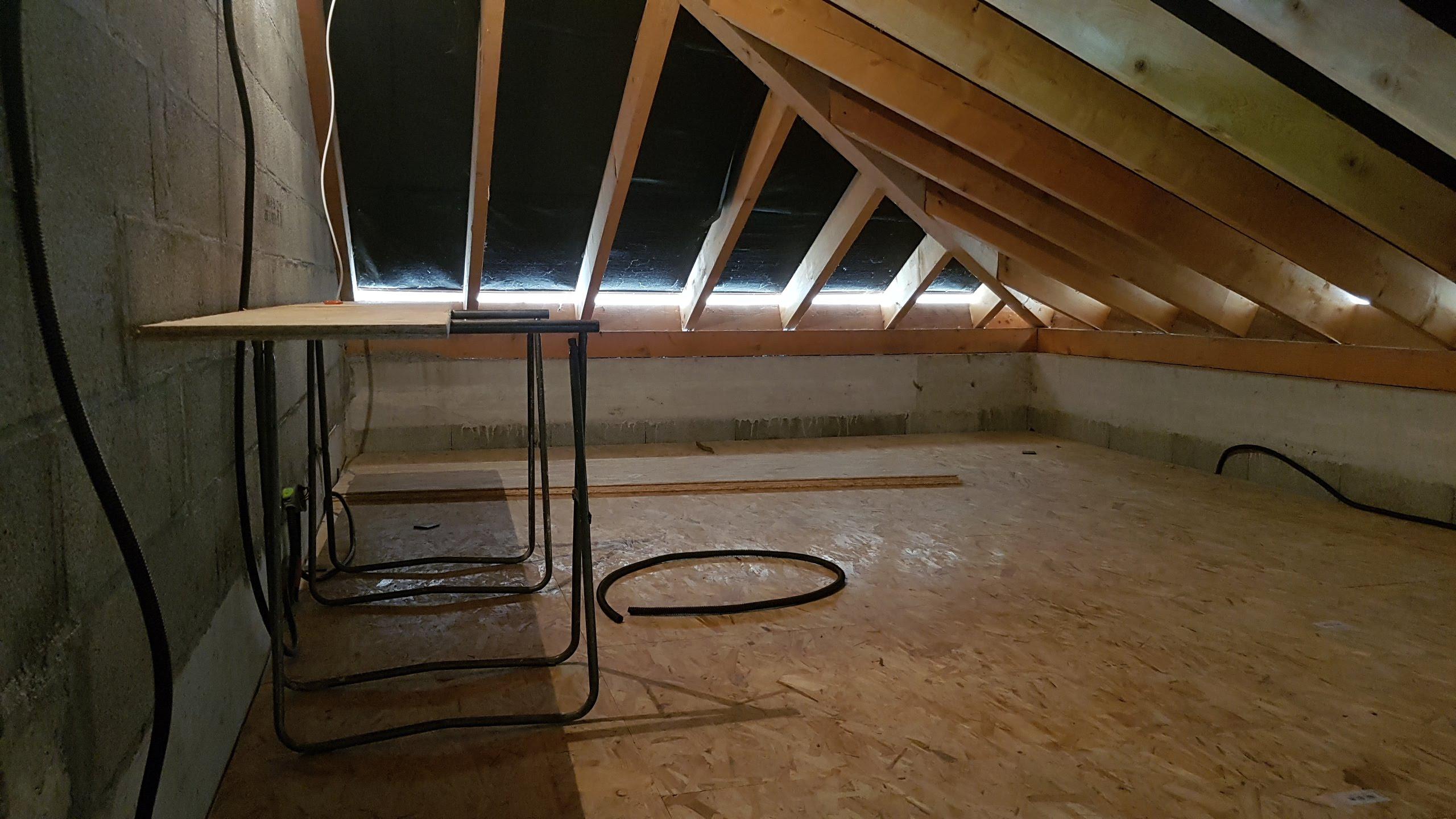 Grenier sur garage dans pavillon