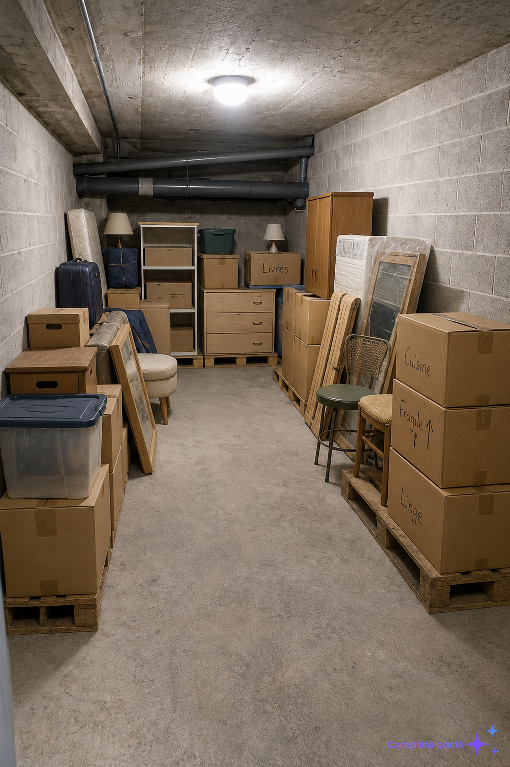 Box de stockage en sous sol