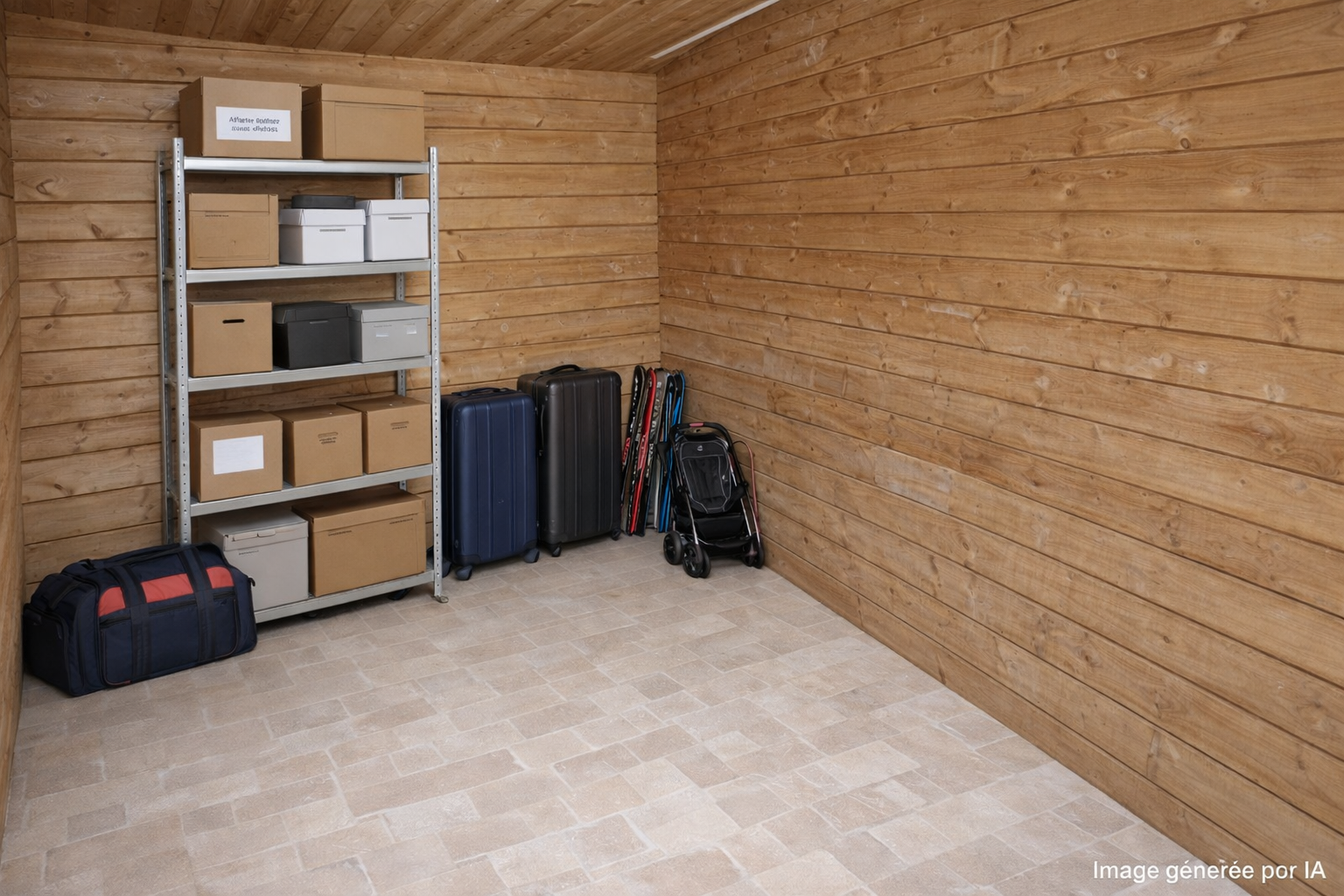 garde meubles stockage dans atelier, surface individuelle