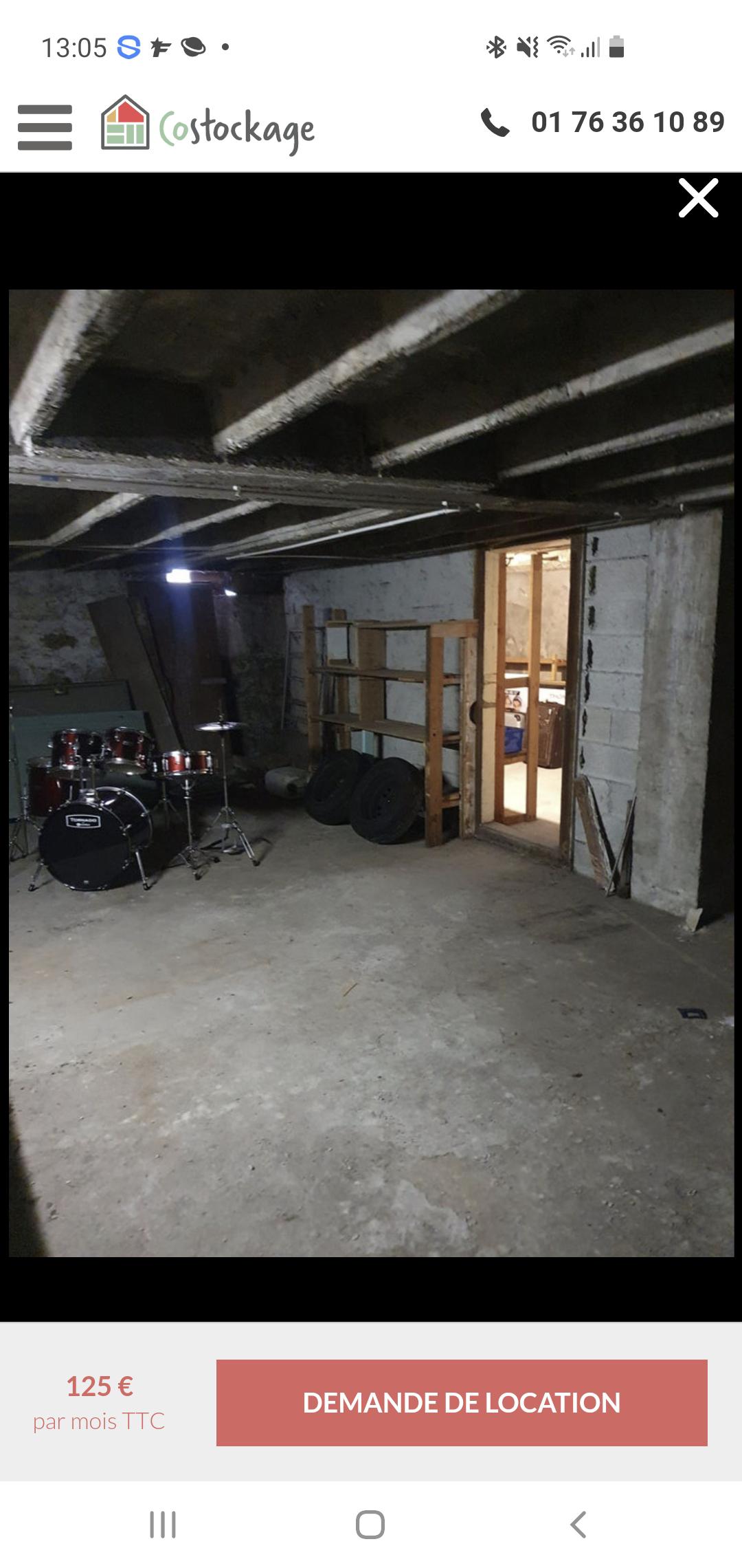 Cave de stockage sécurisé 70m2 Saint etienne