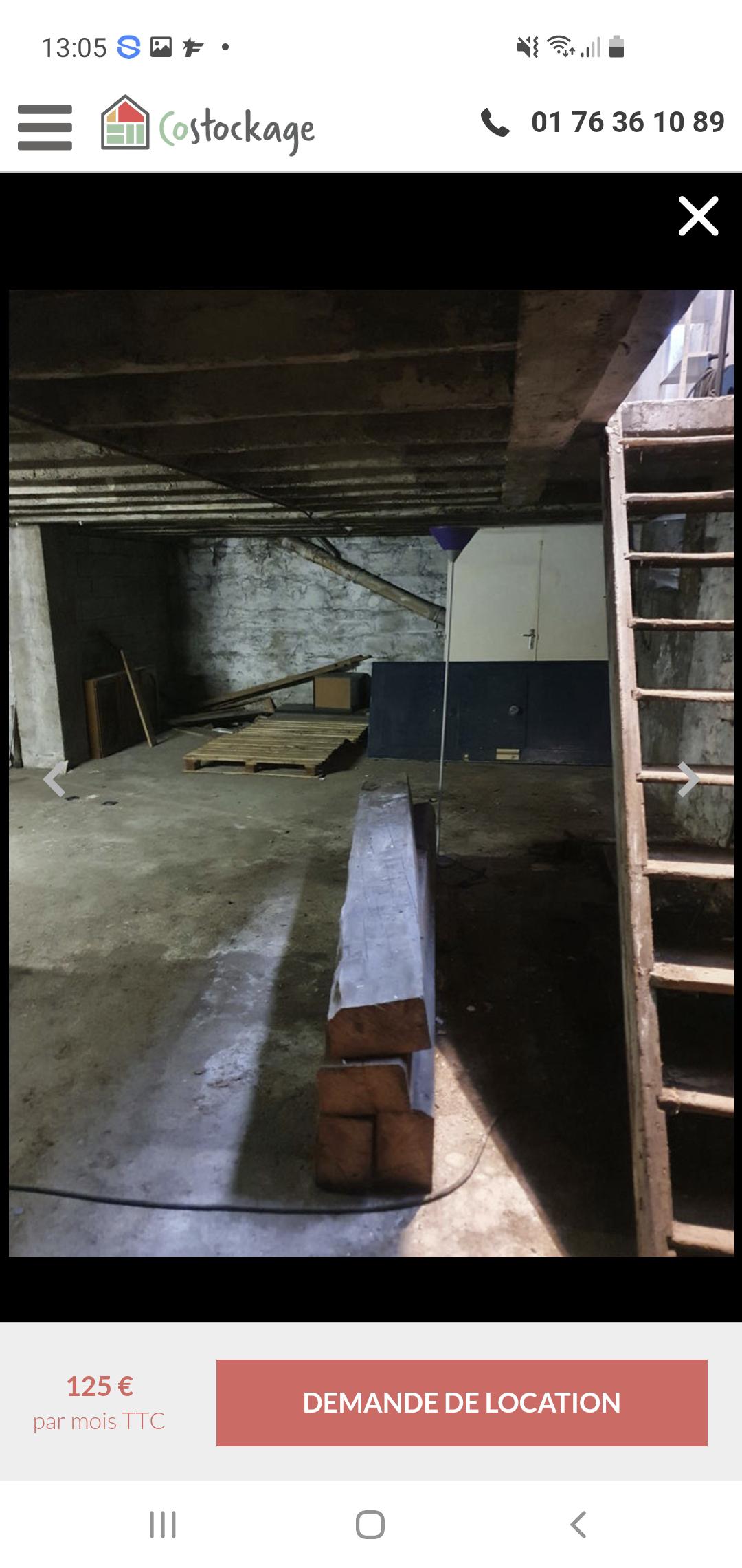 Cave de stockage sécurisé 70m2 Saint etienne