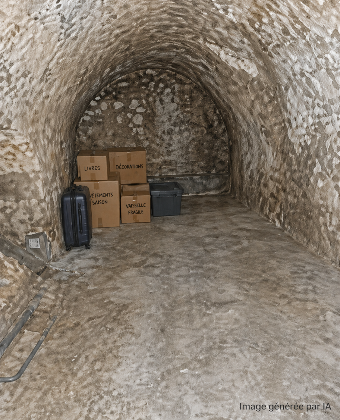 Espace de stockage dans cave