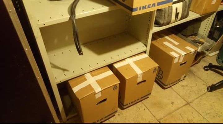 Linéaire de stockage dans cave sécurisée
