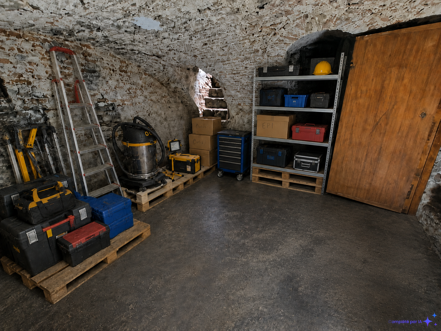 Cave pour stockage vieux lille avec compteur électrique