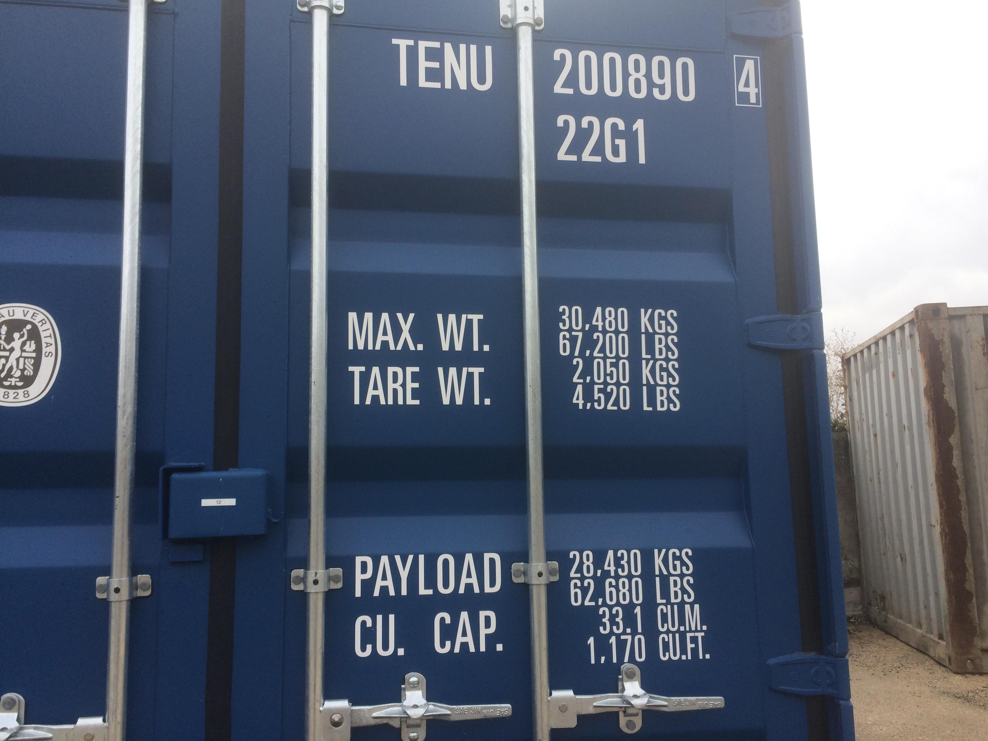 container maritime 20 ou 40 pieds