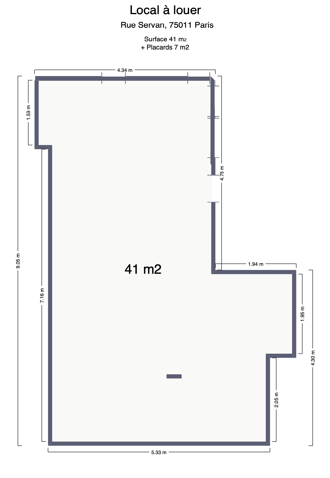 Espace de stockage (ultra sain) à louer