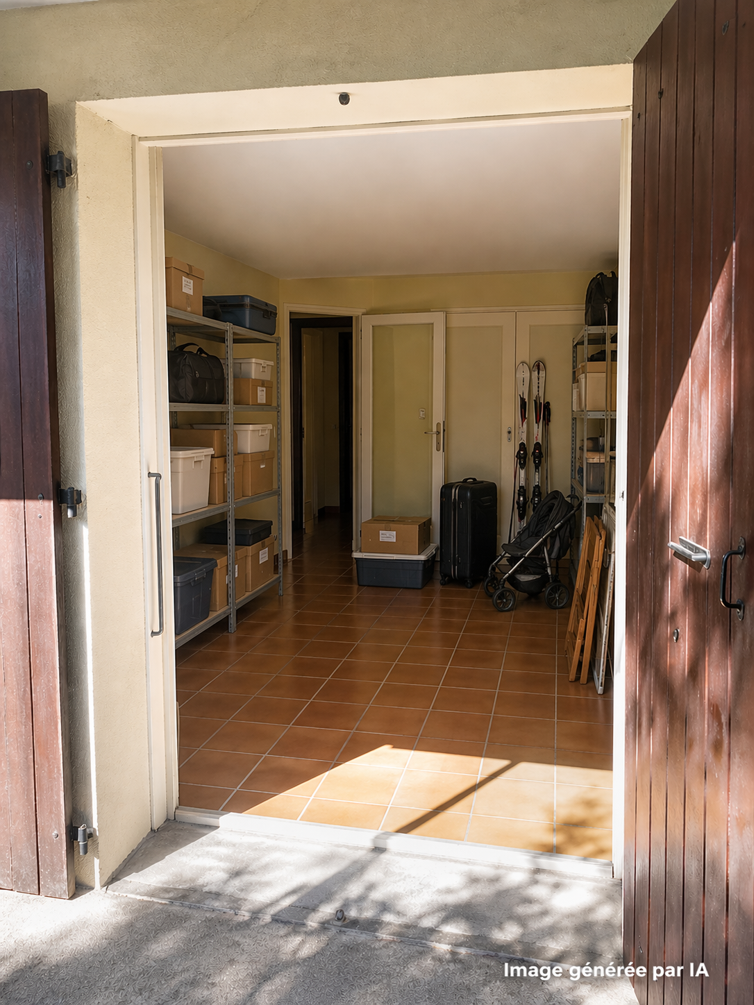 Espace privé • Box de stockage dans maison