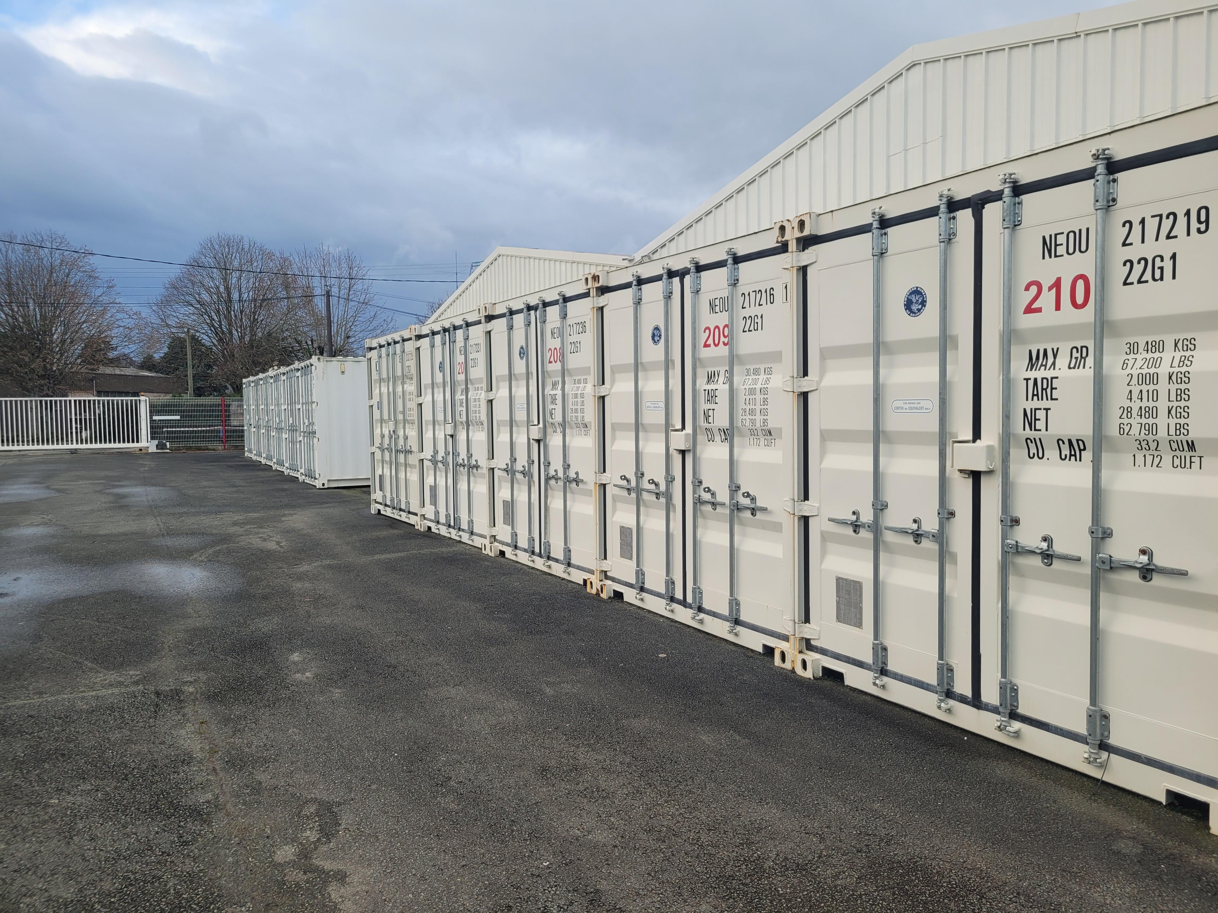 conteneur de self-stockage à 8 min d'Angers