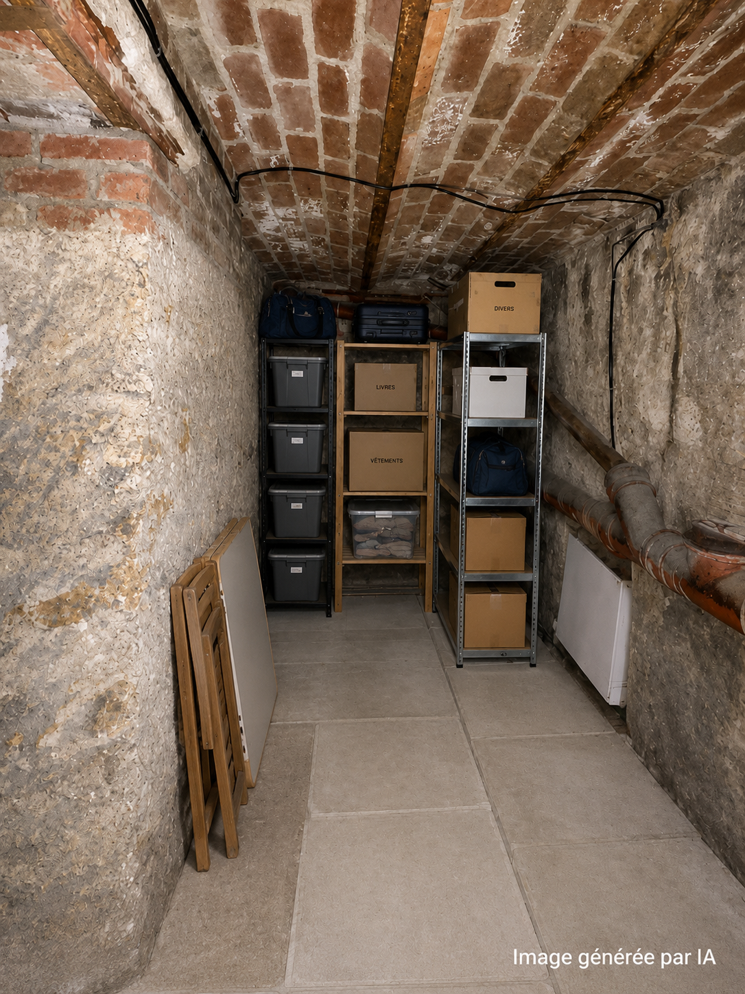 Cave pour stockage saine et sécurisée - 8m2
