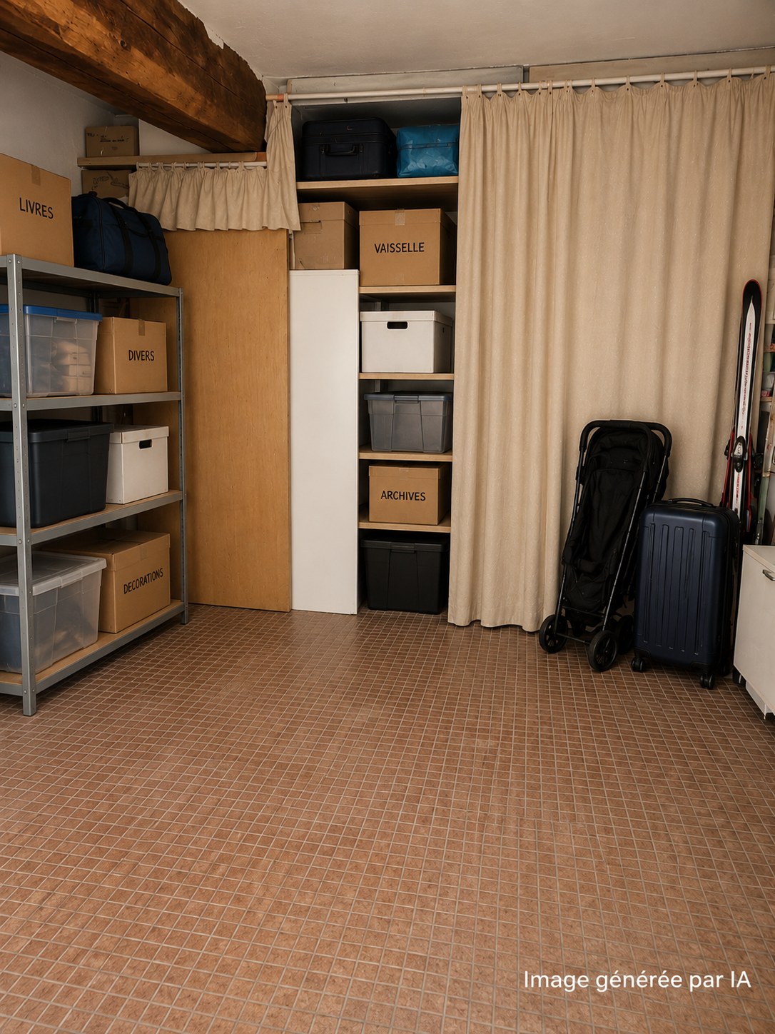 Local stockage meubles objets 12m2+-