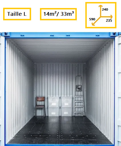 Box de stockage neuf sur un site sécurisé