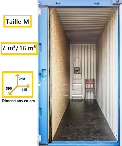 Box de stockage neuf sur un site sécurisé