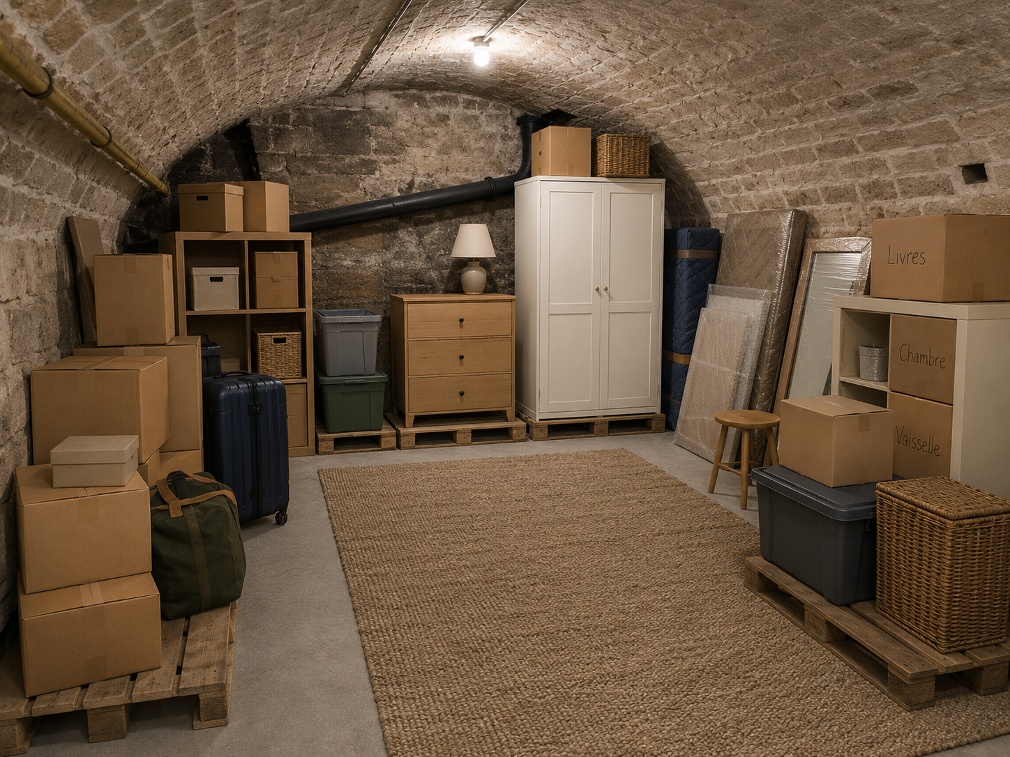 Grand Espace de Stockage électrifié (95m3/40m2)/Emplacement ultra central/