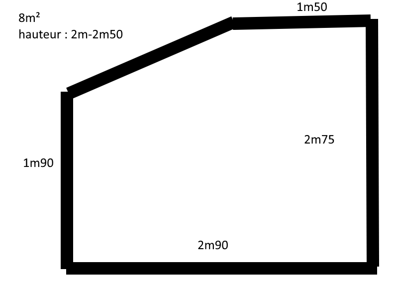 Cellier cave 3eme étage 8m² (16 m3), quartier