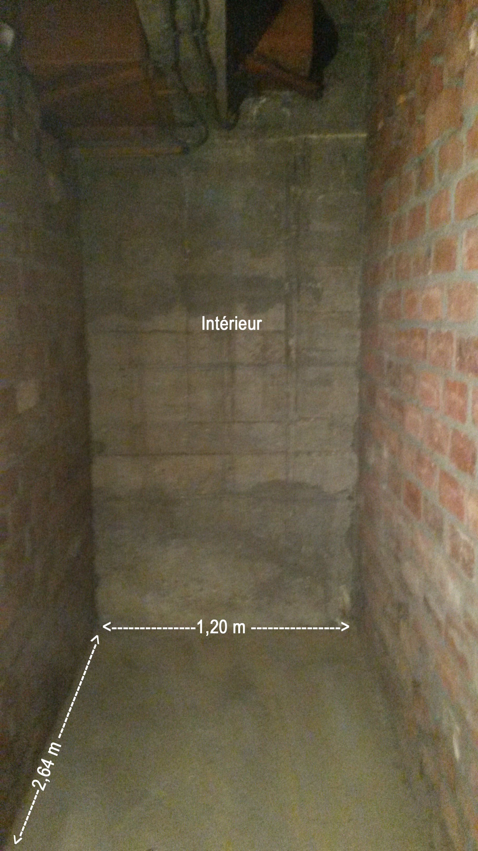 Cave située en sous-sol saine et chauffée